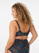 Gewatteerde bikinitop met print, Blauw, Model image number 1