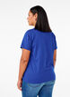 Basic katoenen T-shirt met ronde hals, Blauw, Model image number 2