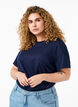 Basic katoenen T-shirt met ronde hals, Blauw, Model image number 0