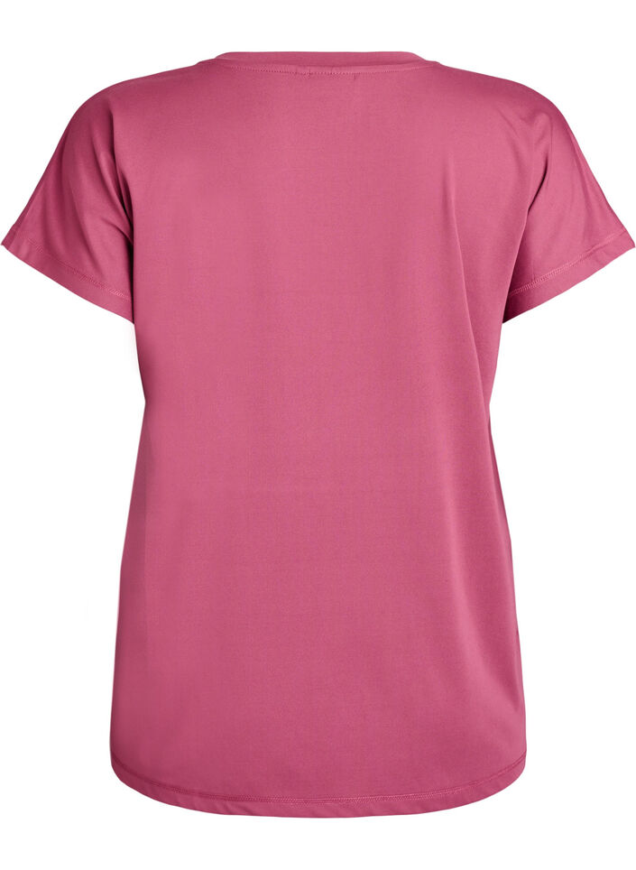 Losvallend sport T-shirt met V-hals, Rood, Packshot image number 1
