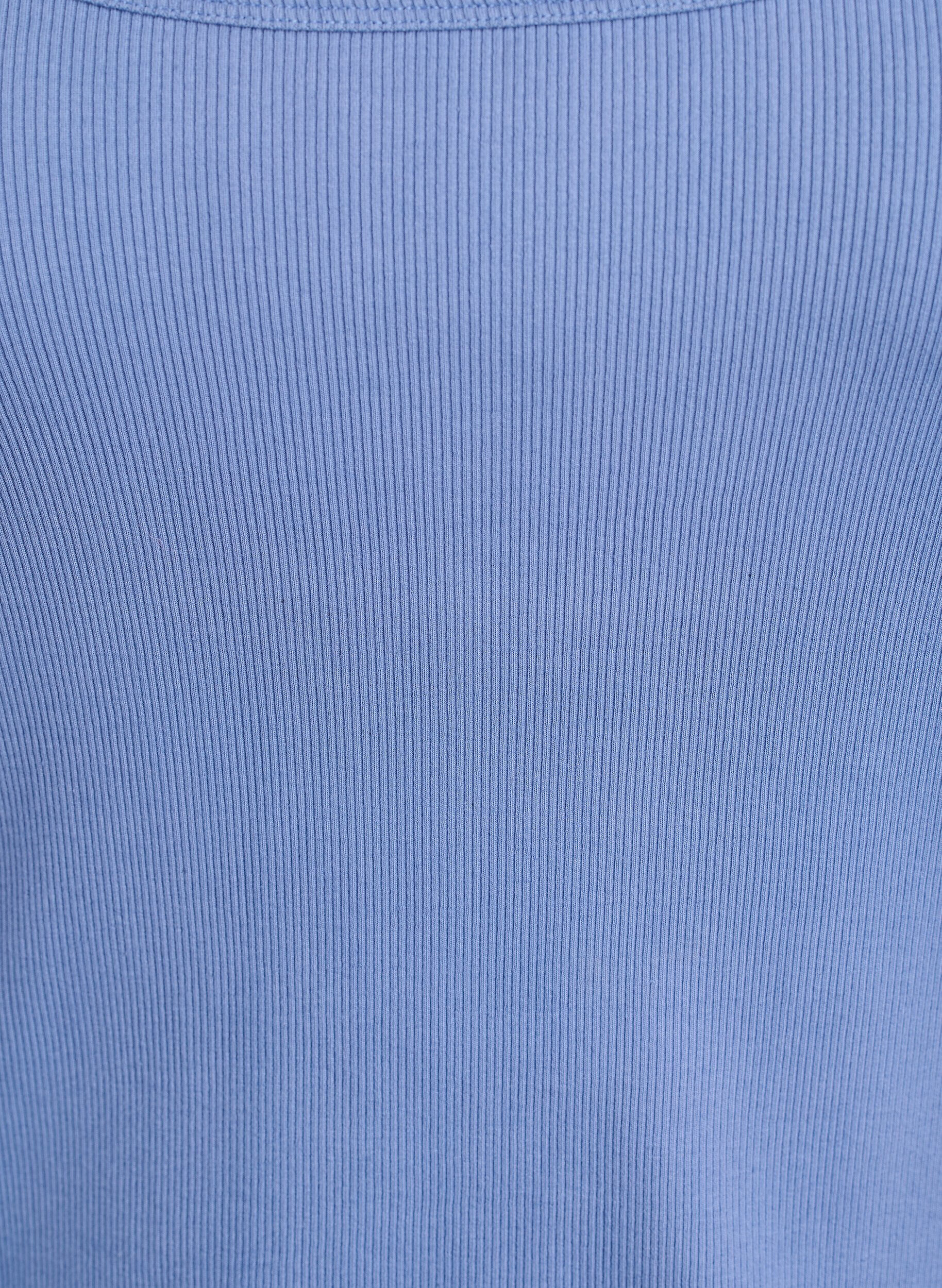 ZizziRib top met vierkante halslijn, Paars, Packshot image number 2
