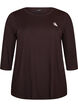 Sporttop met 3/4 mouwen, Brown, Packshot image number 0