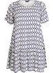 Viscose jurk met snijlijn, Blauw, Packshot image number 0
