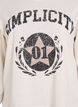 Sweatshirt van gestructureerde jersey met frontprint, Beige, Packshot image number 2