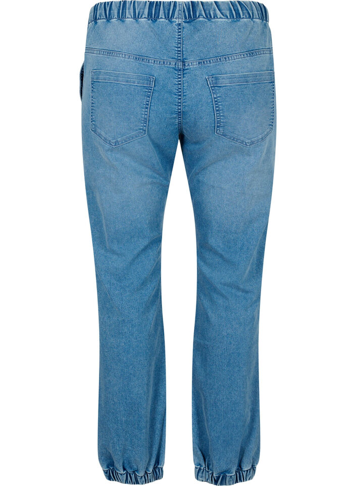 Denim joggers met zakken, Blauw, Packshot