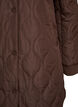 Halflange gewatteerde jas met een capuchon, Bruin, Packshot image number 2