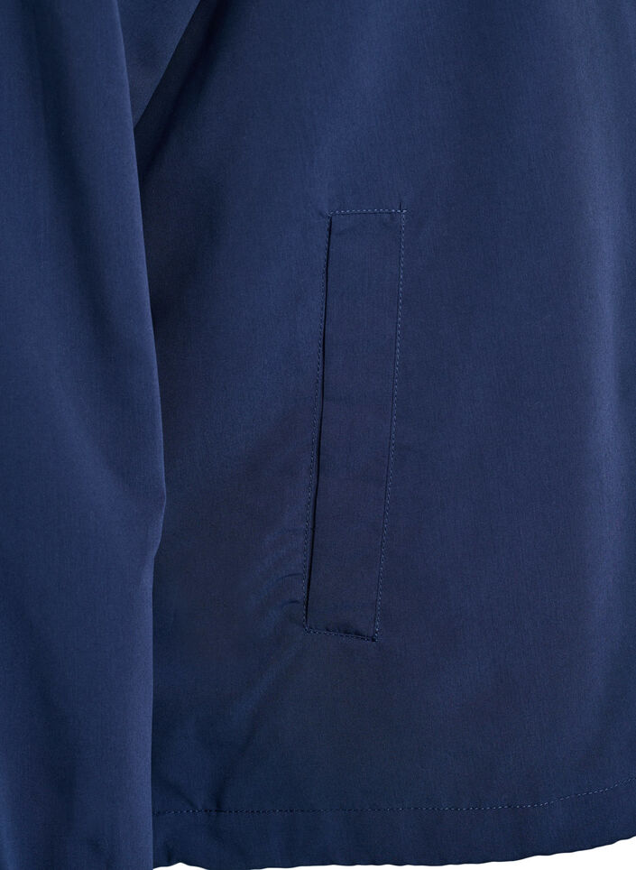 Lichtgewicht jas met een capuchon en ritssluiting, Blauw, Packshot image number 3