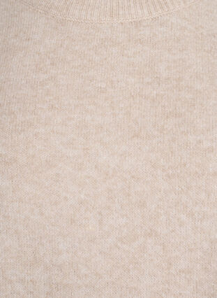 ZizziLos gebreide shirt met korte mouwen, Beige, Packshot image number 2