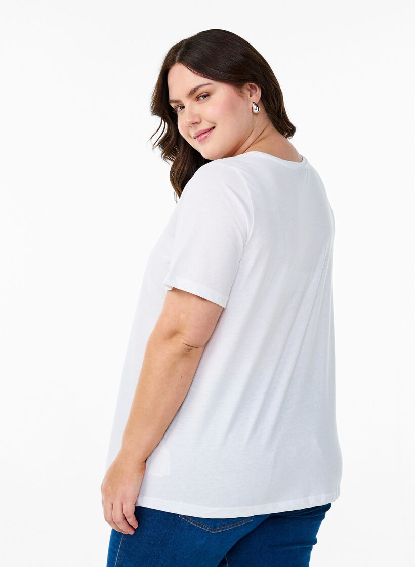 FLASH - T-shirt met motief, Wit, Model image number 2