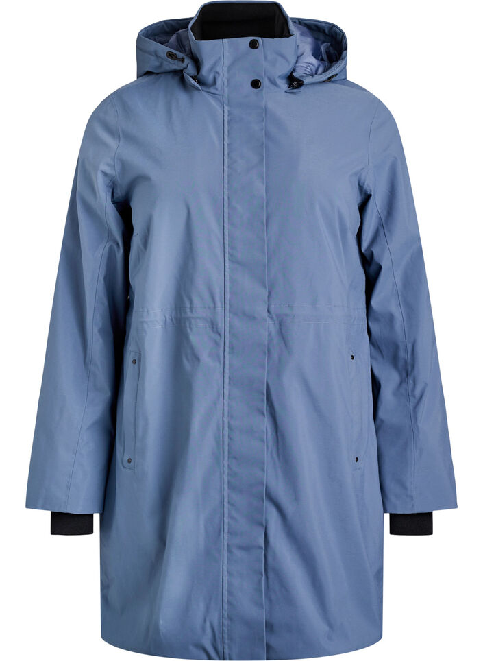 Functionele gewatteerde winterparka, Blauw, Packshot image number 0
