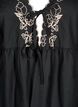 Blouse met open voorkant en geborduurde details, Zwart, Packshot image number 2