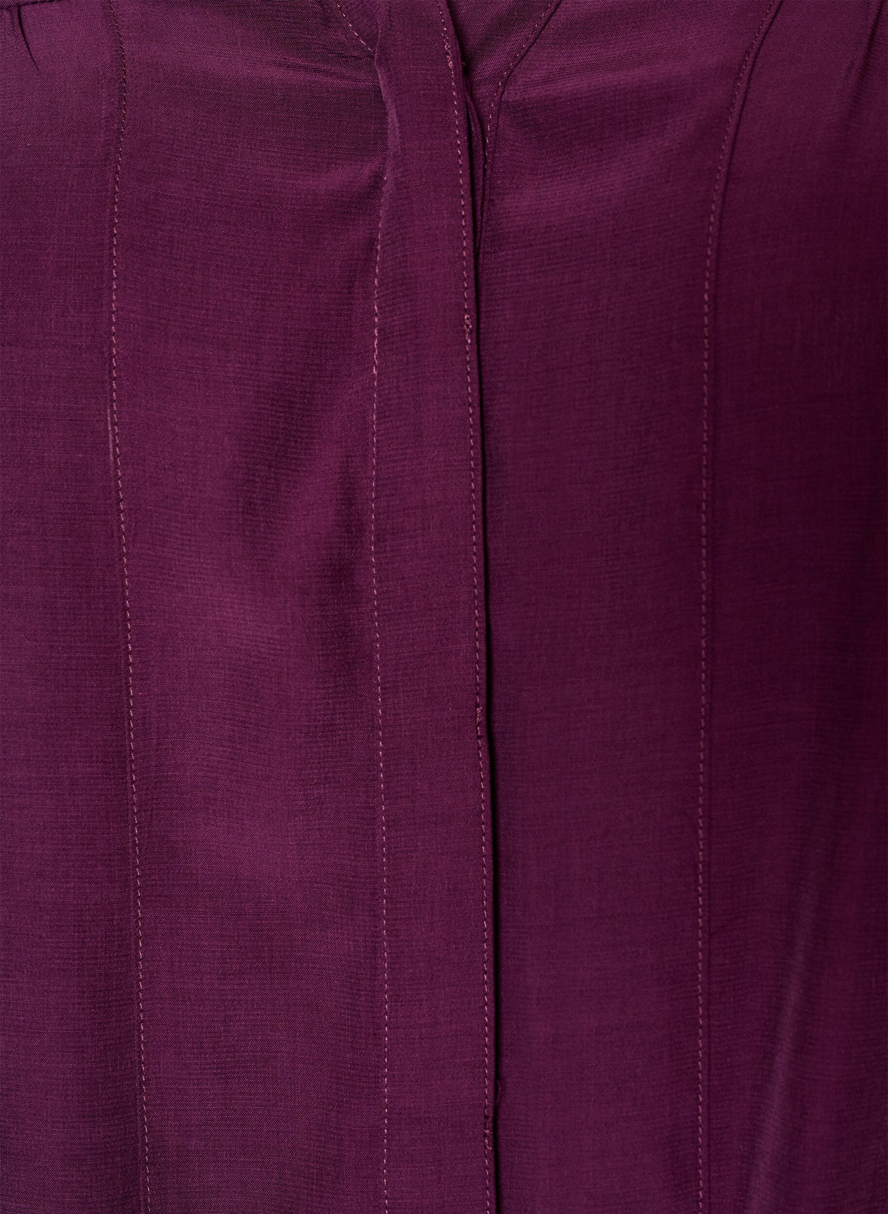 ZizziBlouse met ruches kraag en plooien, Paars, Packshot image number 2