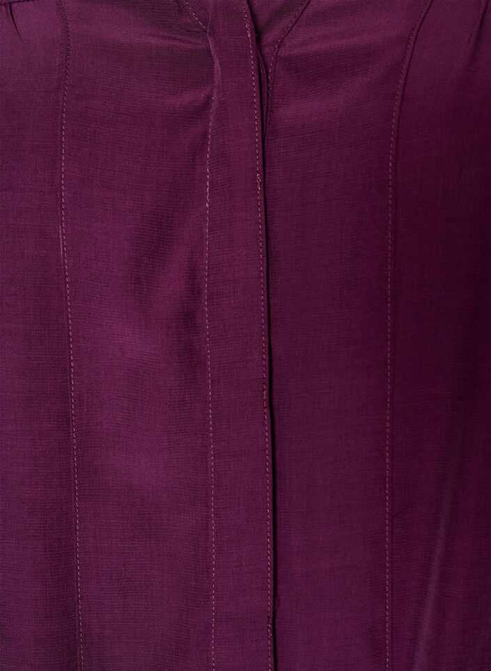 Blouse met ruches kraag en plooien, Paars, Packshot image number 2