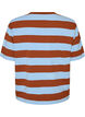 Oversized T-shirt met strepen en 1/2 mouwen, Blauw, Packshot image number 1