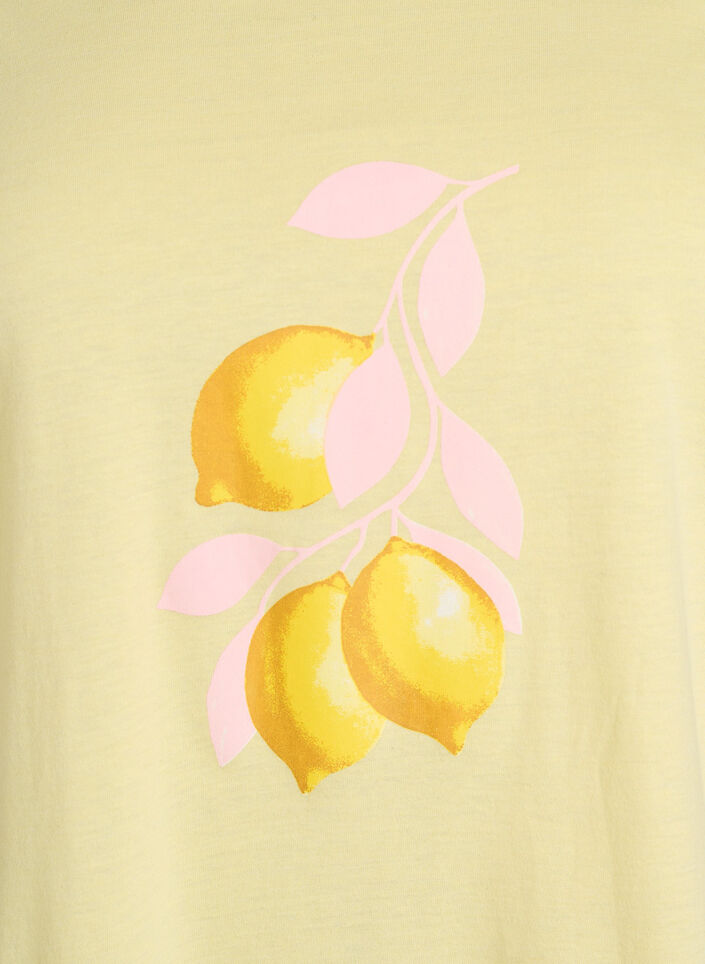 T-shirt met print, Geel, Packshot image number 2