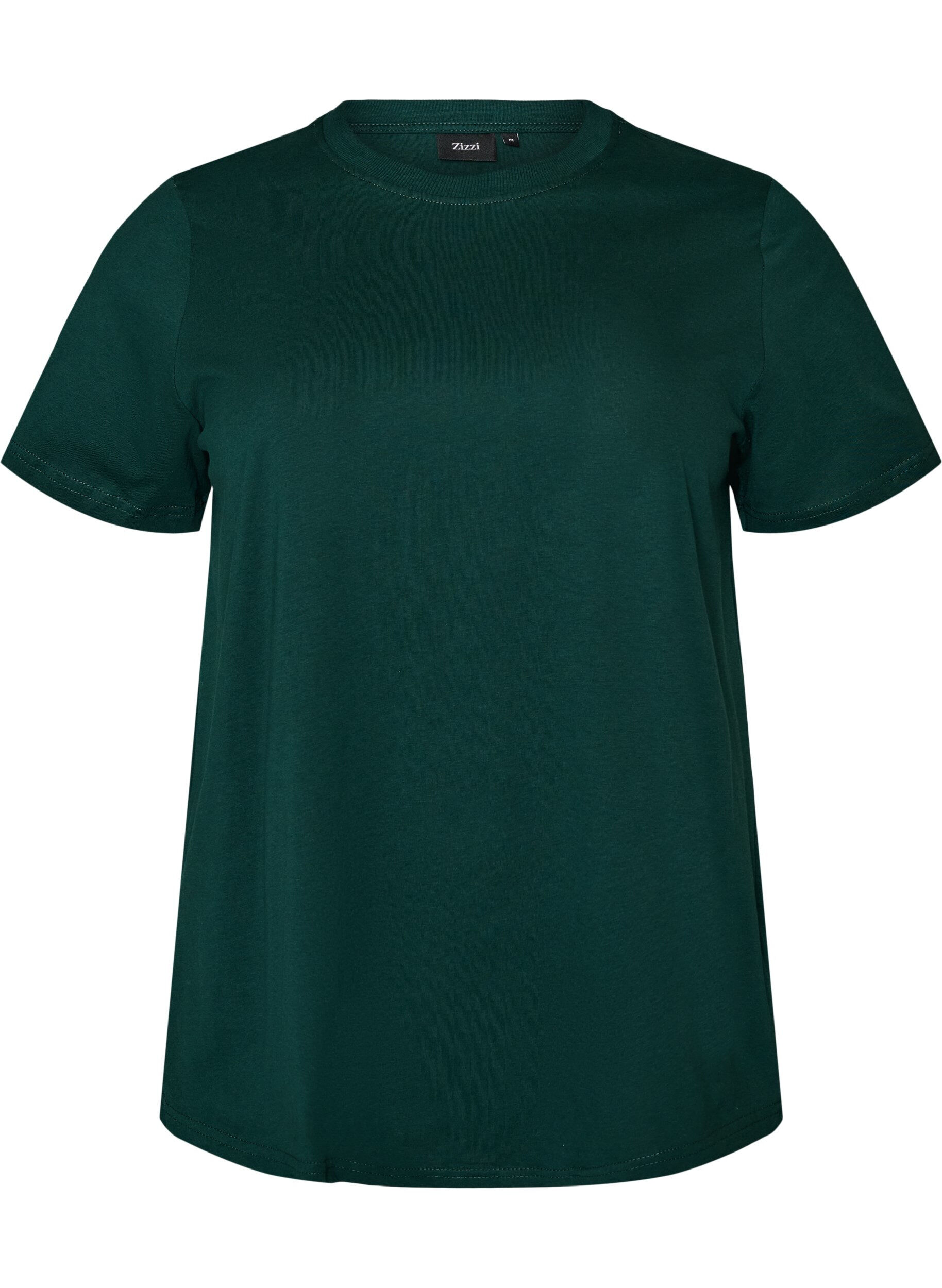 Basic katoenen T-shirt met ronde hals