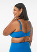 Bikini-bh met beugel en drapering, Blauw, Model image number 2