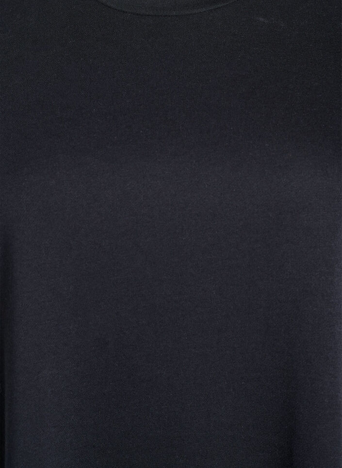 Knielange jerseyjurk met zakken en A-lijn vorm, Zwart, Packshot image number 2