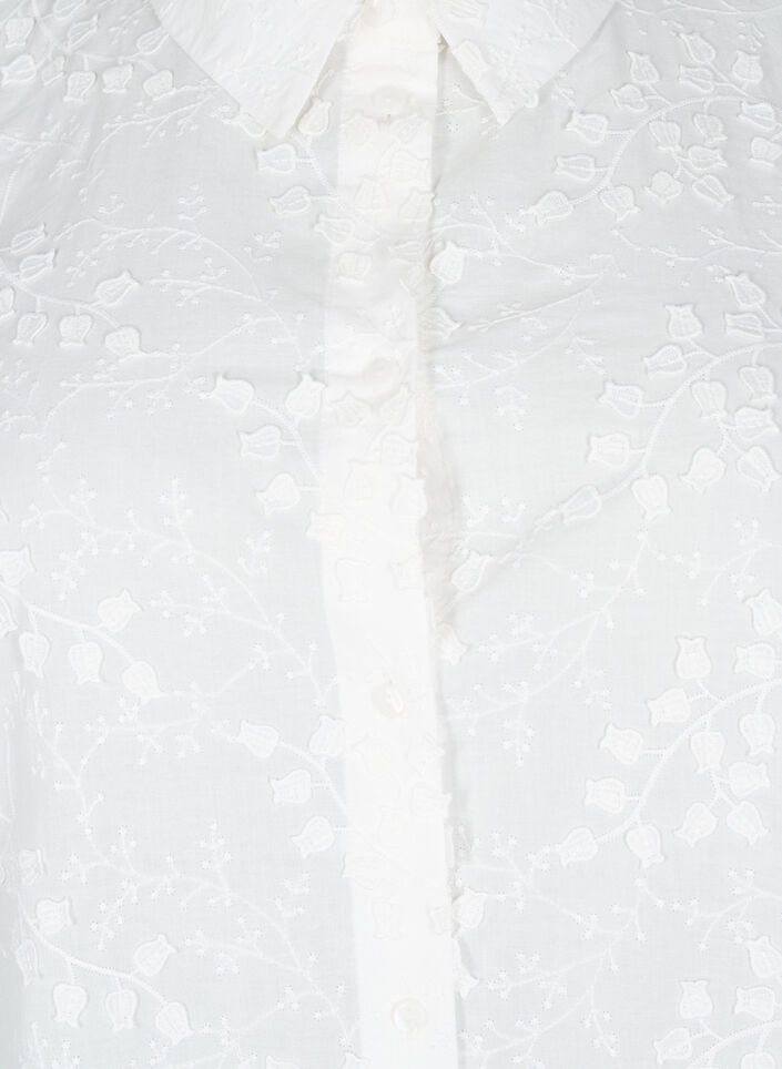 Jurk met geborduurde bloemen, Wit, Packshot image number 2