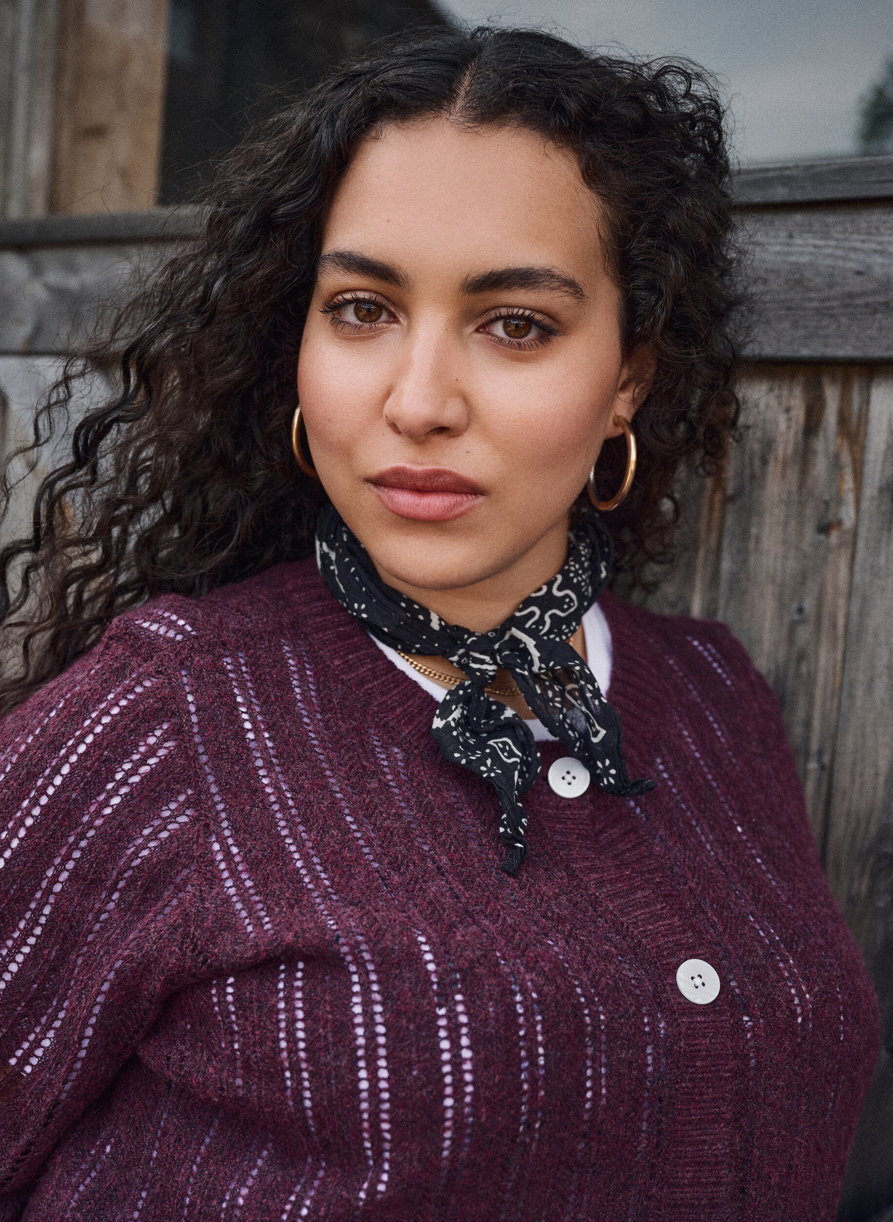 ZizziGebreide cardigan met opengewerkt patroon, Donker Bordeaux, Image image number 0