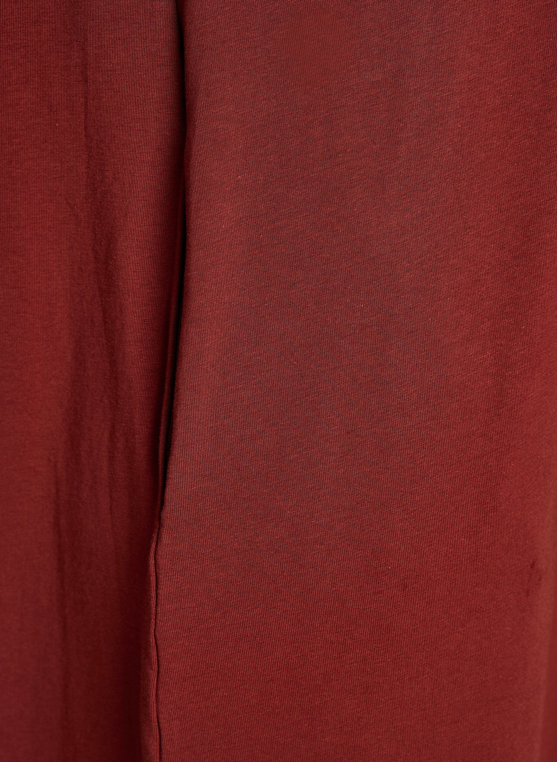 ZizziMidi T-shirt jurk met V-hals, Rood, Packshot image number 3