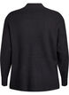 Gebreide blouse met hoge hals, Zwart, Packshot image number 1
