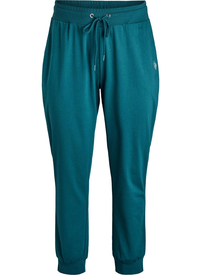 Losse trainingsbroek met zakken, Groen, Packshot image number 0