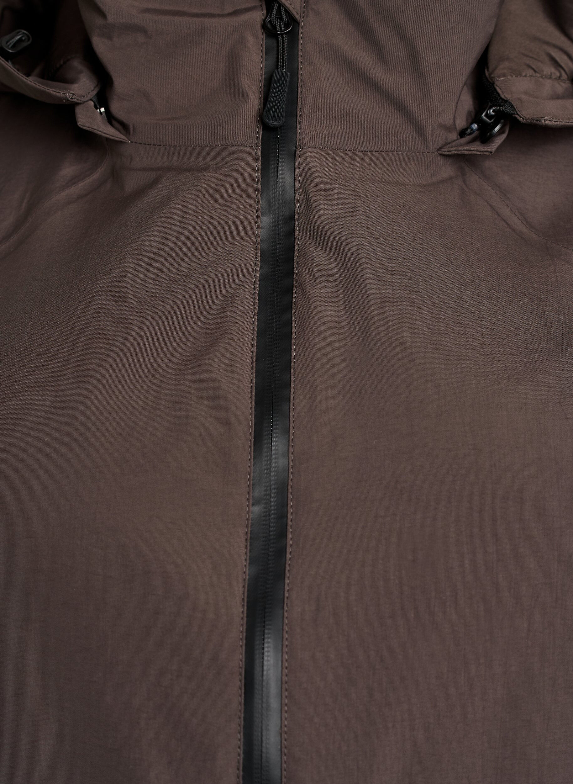 ZizziWaterdichte winterjas met afneembare capuchon, Bruin, Packshot image number 2