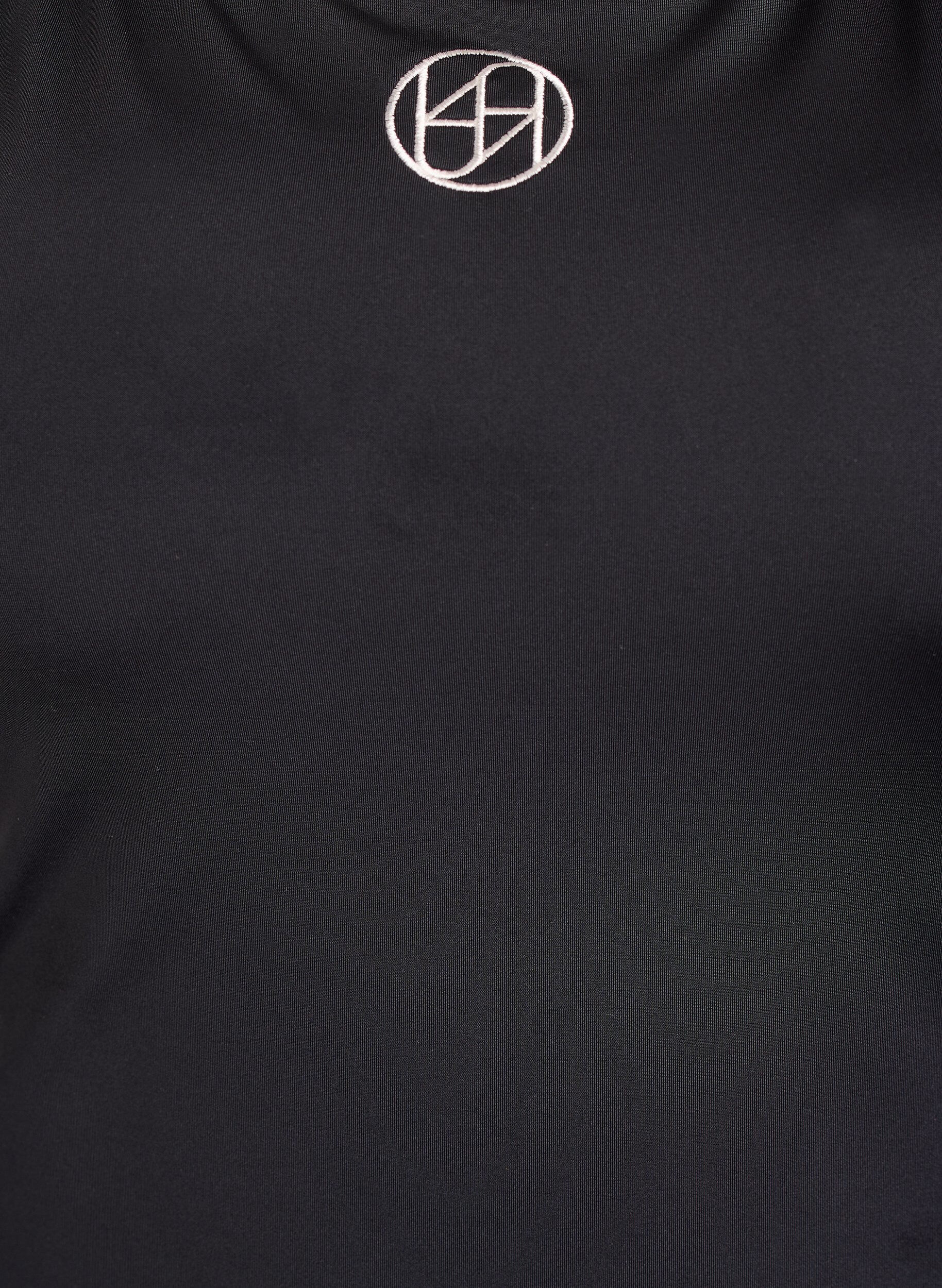 ZizziSportbadpak met contrastbies en gekruiste bandjes, Zwart, Packshot image number 2