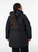 Waterafstotende parka met capuchon en functionele details, Zwart, Model image number 2