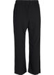 Flared broek met elastiek in de taille, Zwart, Packshot image number 1