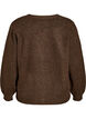 Vest met decoratieve knopen en V-hals, Bruin, Packshot image number 1