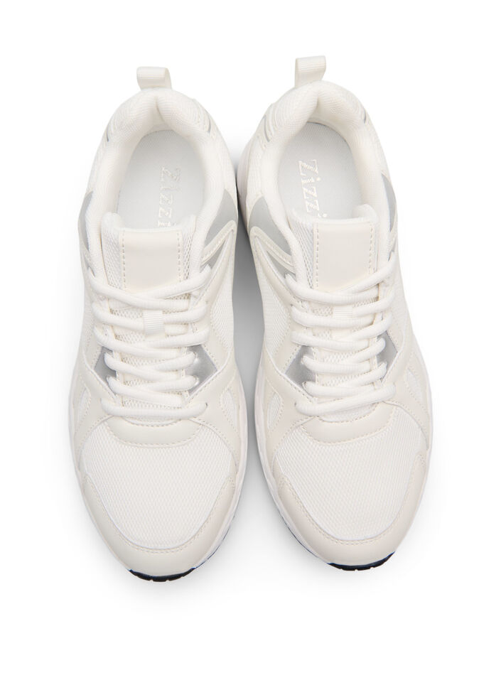 Wide fit - Sportieve sneakers, White, Packshot