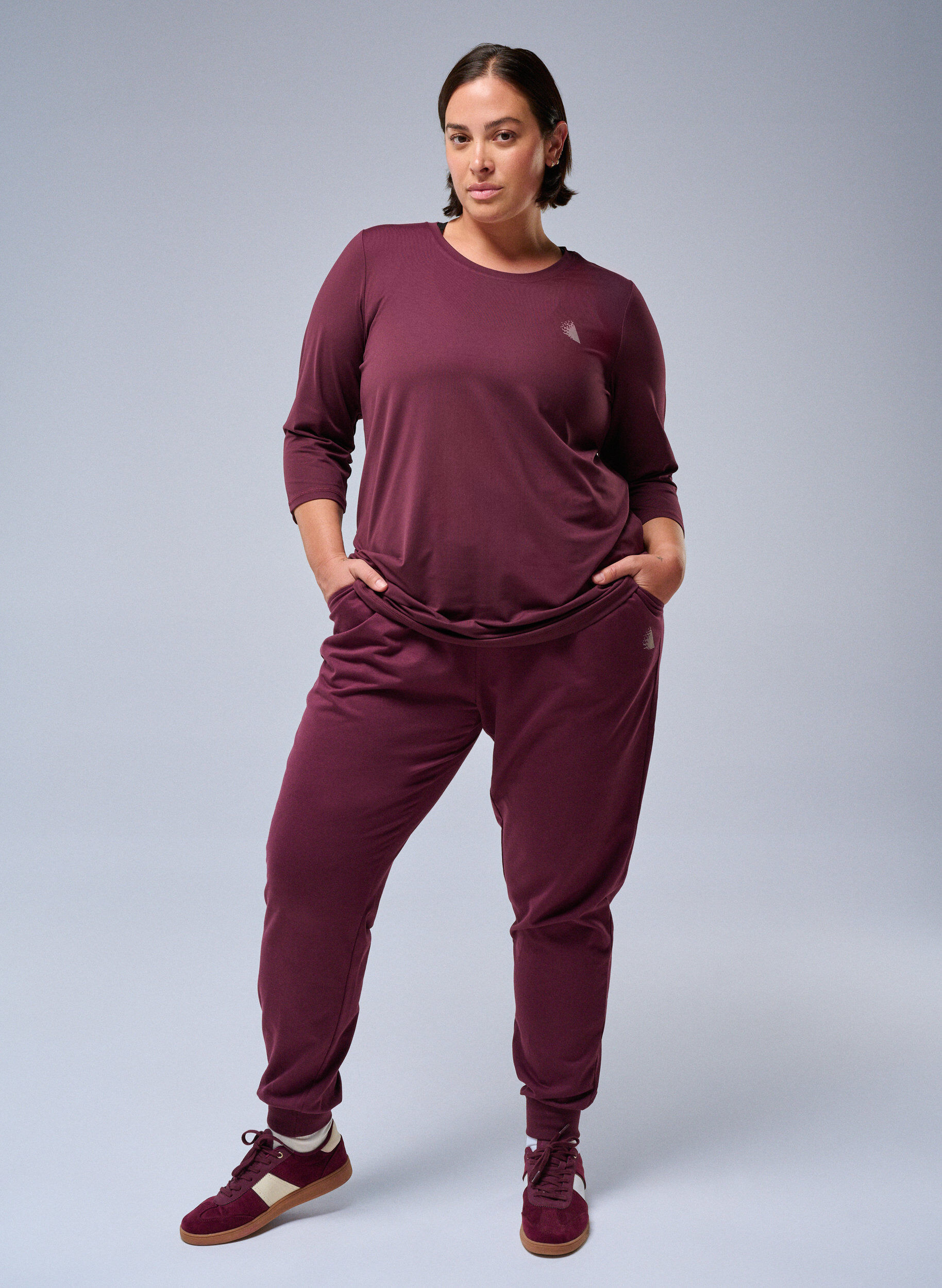 Zizzi Pantalon de sport ample avec des poches, Vert, Image image number 0