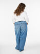 High waist barrel jeans, Blauw, Model image number 1