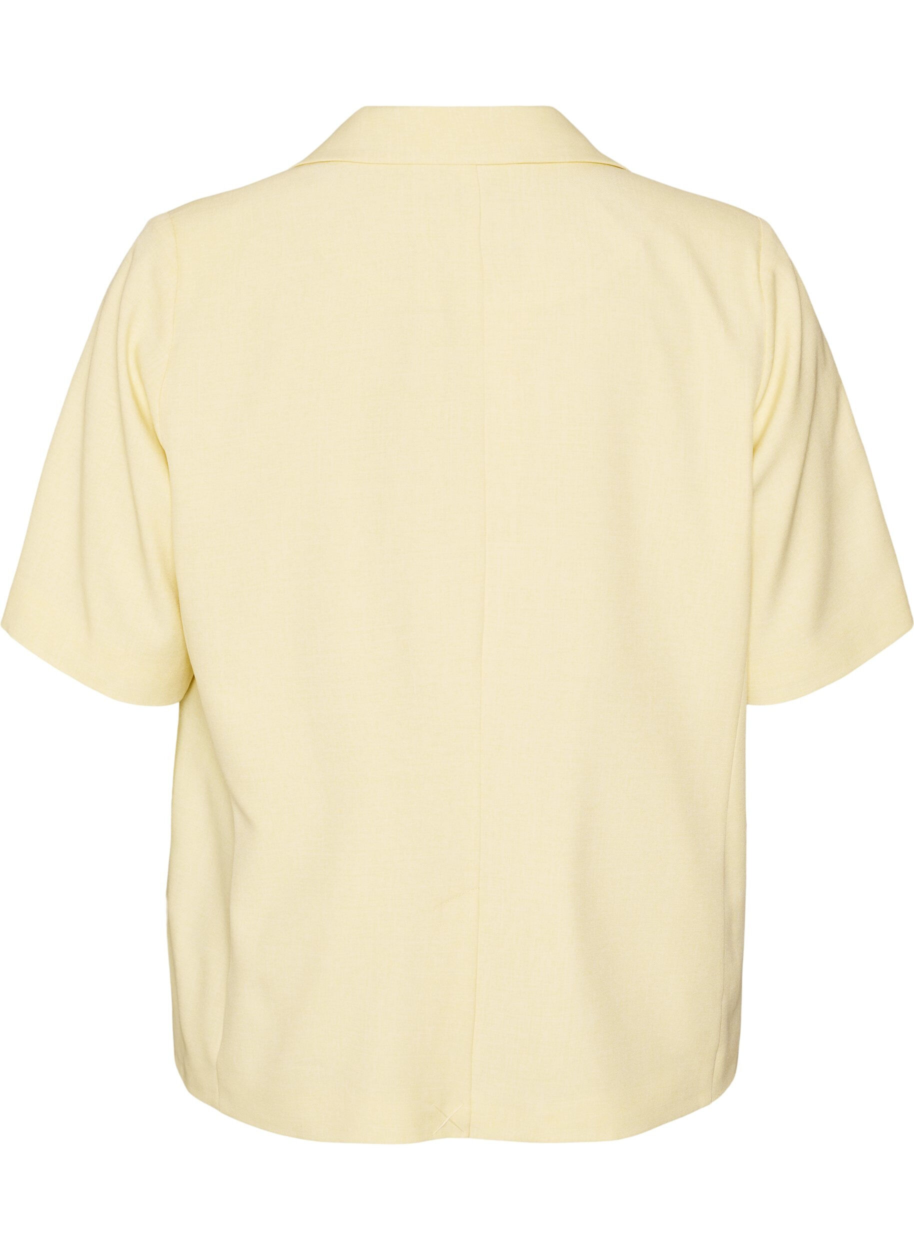 ZizziBlazer met korte mouwen en revers, Geel, Packshot image number 1