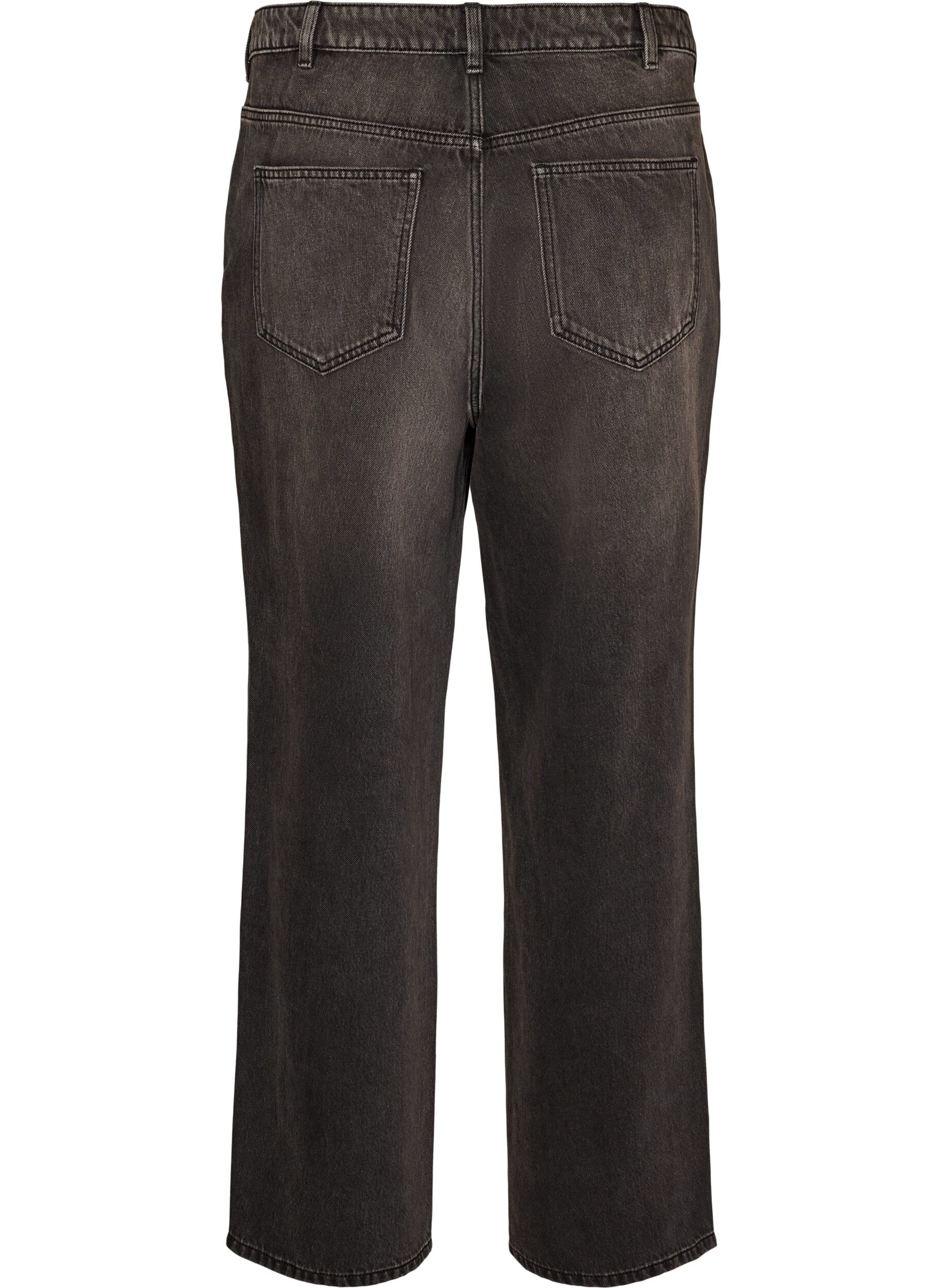 ZizziKiana straight-fit jeans met hoge taille, Zwart, Packshot image number 1