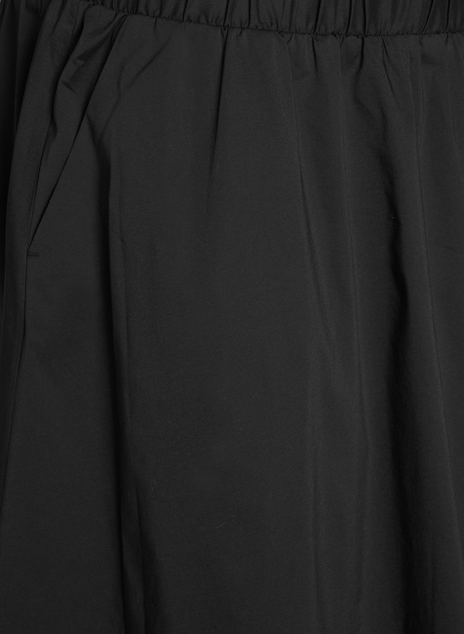 ZizziMidirok met elastische tailleband, Zwart, Packshot image number 2