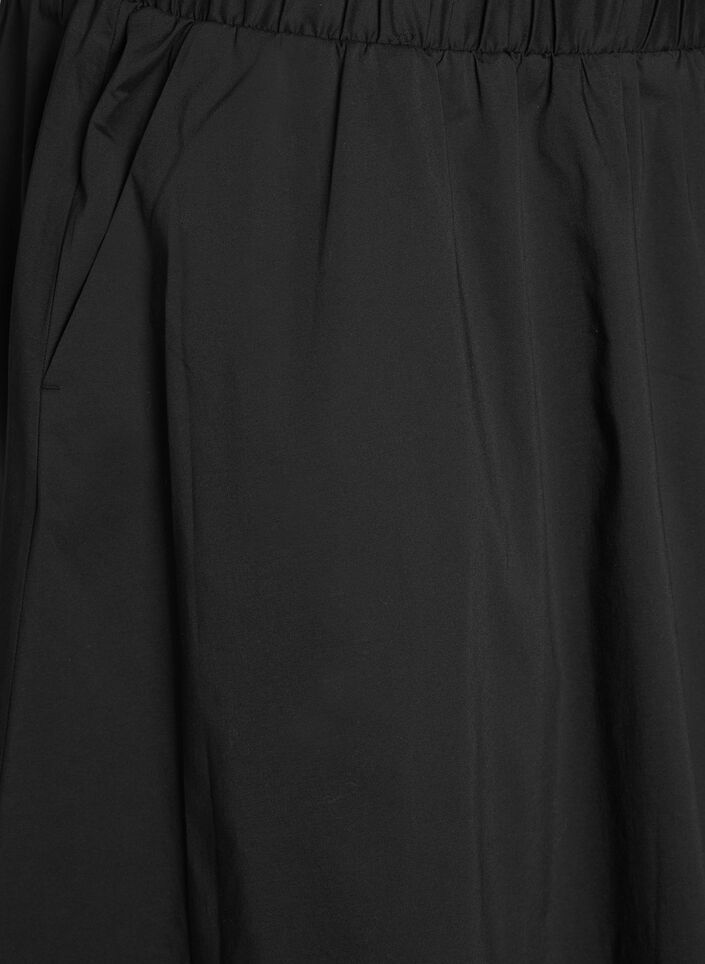 Midirok met elastische tailleband, Zwart, Packshot image number 2