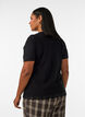 Gebreide spencer met kanten rand, Zwart, Model image number 2