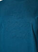 Lang sweatshirt met hoge hals en geborduurde tekst, Blauw, Packshot image number 2