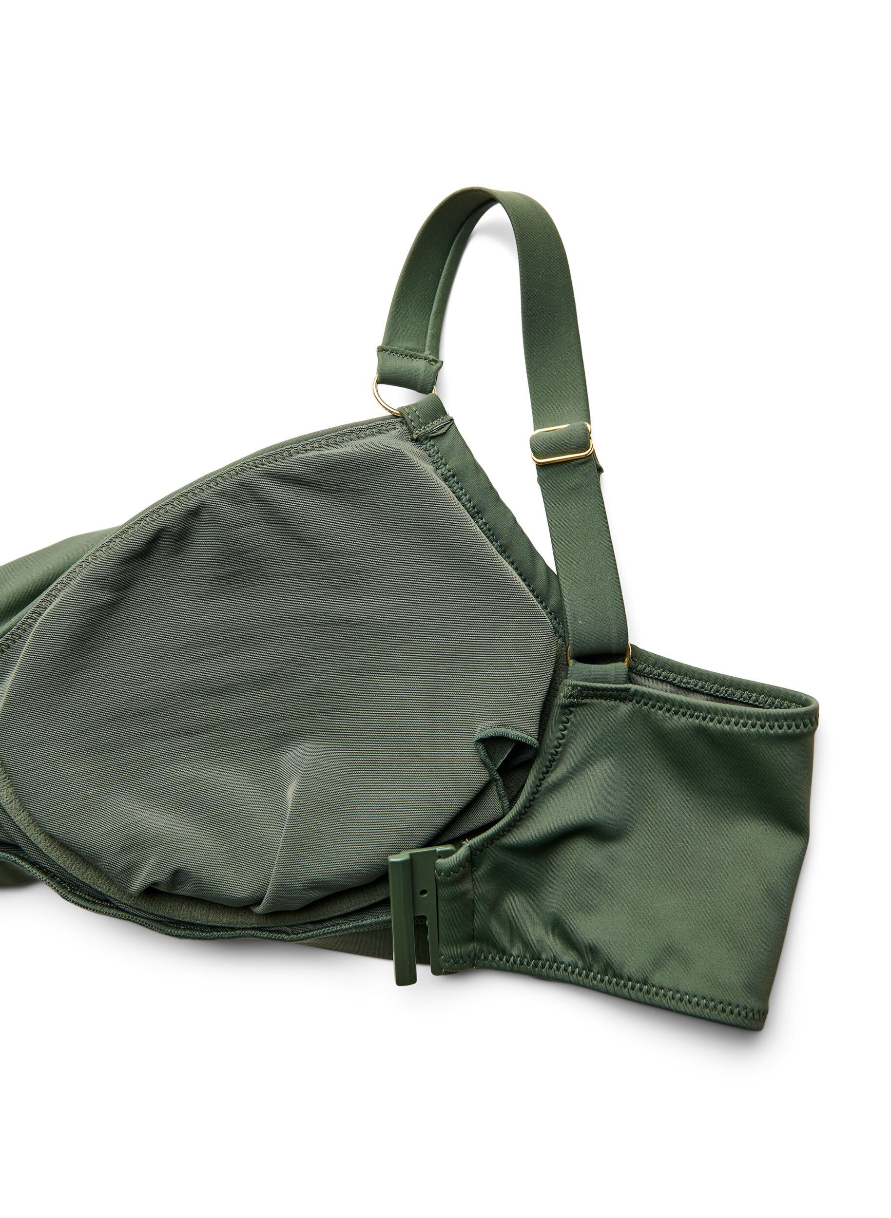 Zizzi Haut de bikini avec armatures et d&eacute;tail dor&eacute;, Vert, Packshot image number 3