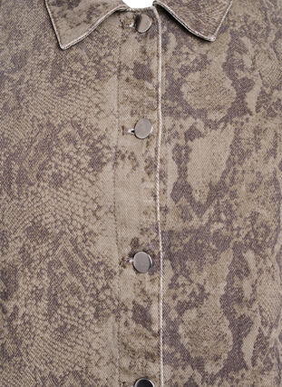 ZizziKorte denim overhemdjurk met slangenprint, Light Snake AOP, Packshot image number 2
