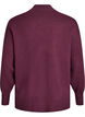 Gebreide blouse met hoge hals, Donker Bordeaux, Packshot image number 1