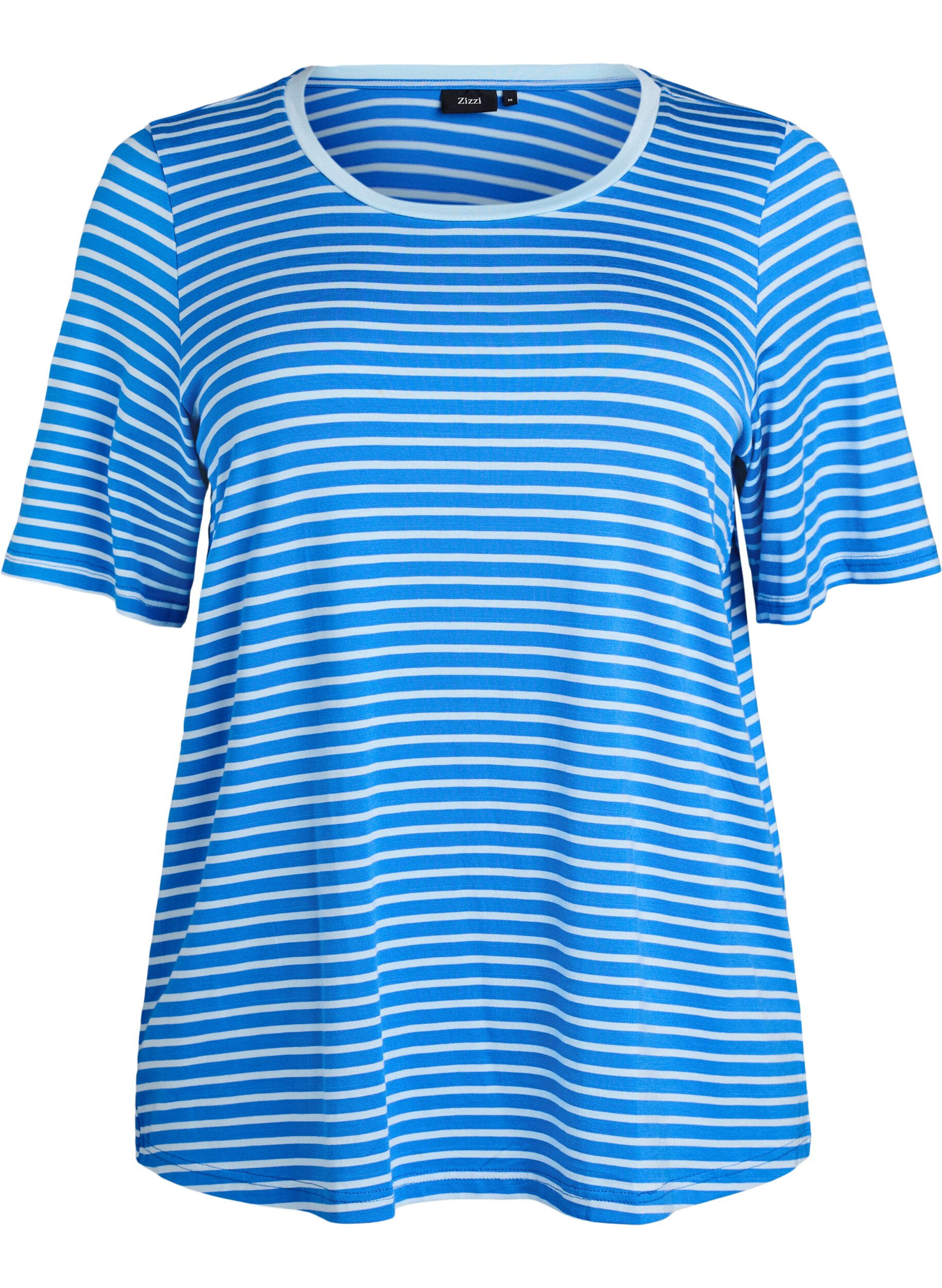 T-shirt met TENCEL&trade; Lyocell en strepen