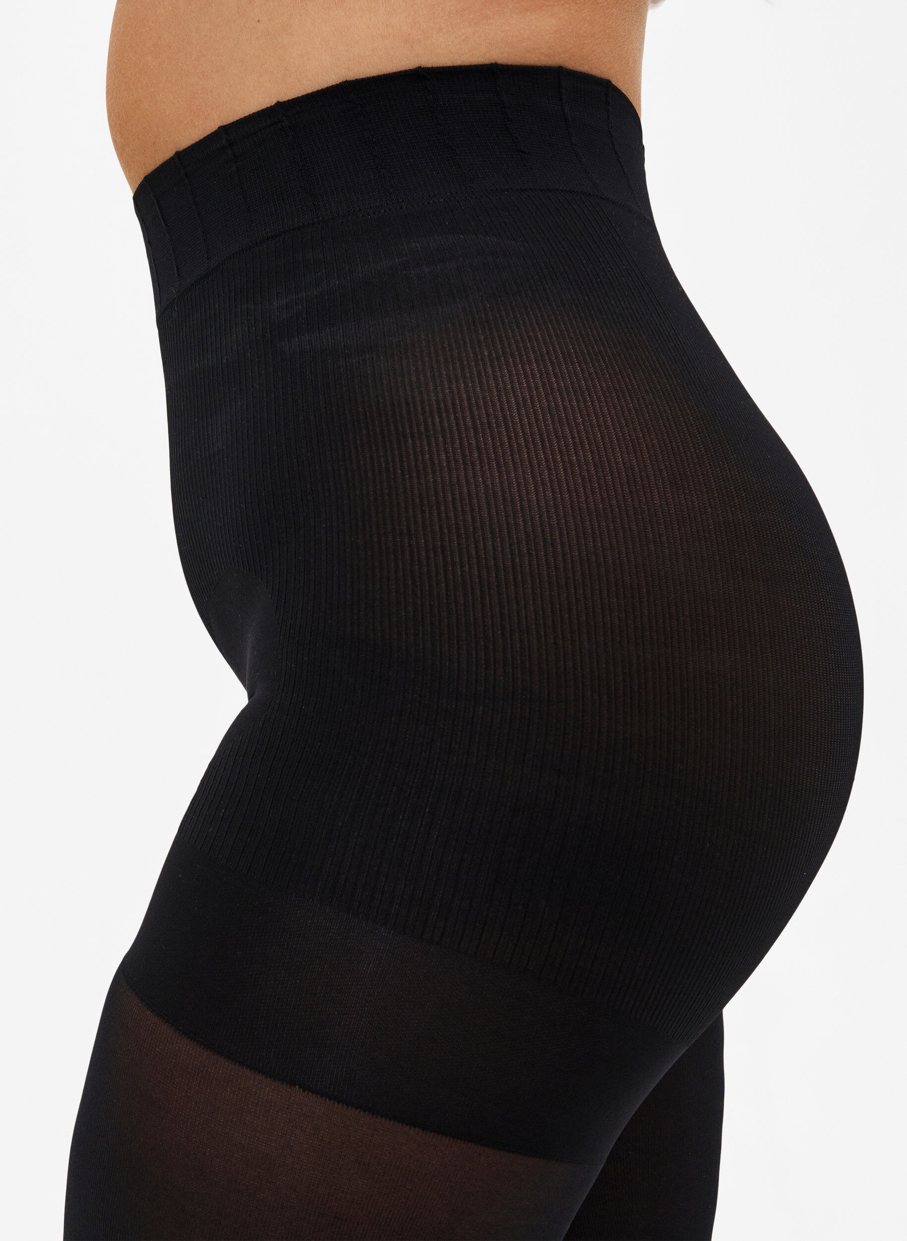 Zizzi Collants en 100 deniers avec push-up, Noir, Model image number 2