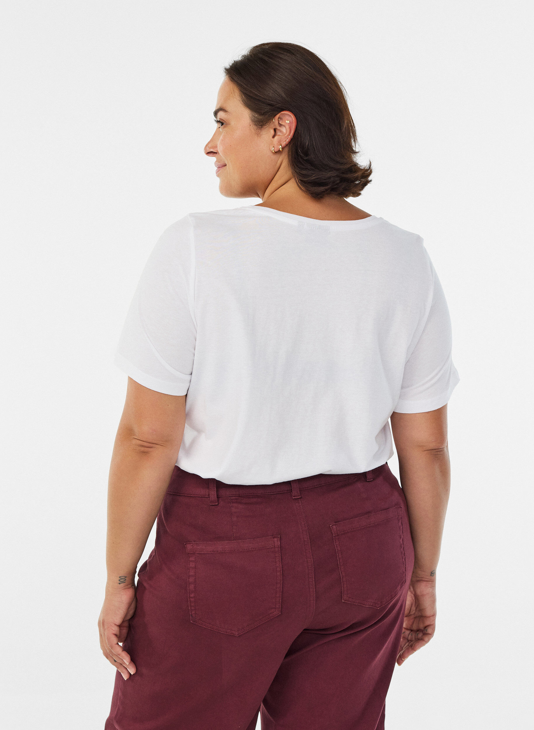 ZizziFLASH - T-shirt met print, Wit, Model image number 2