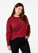 Gebreide blouse met ronde hals, Rood, Model image number 0