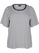 T-shirt met TENCEL&trade; Lyocell en strepen, Wit, Packshot image number 0