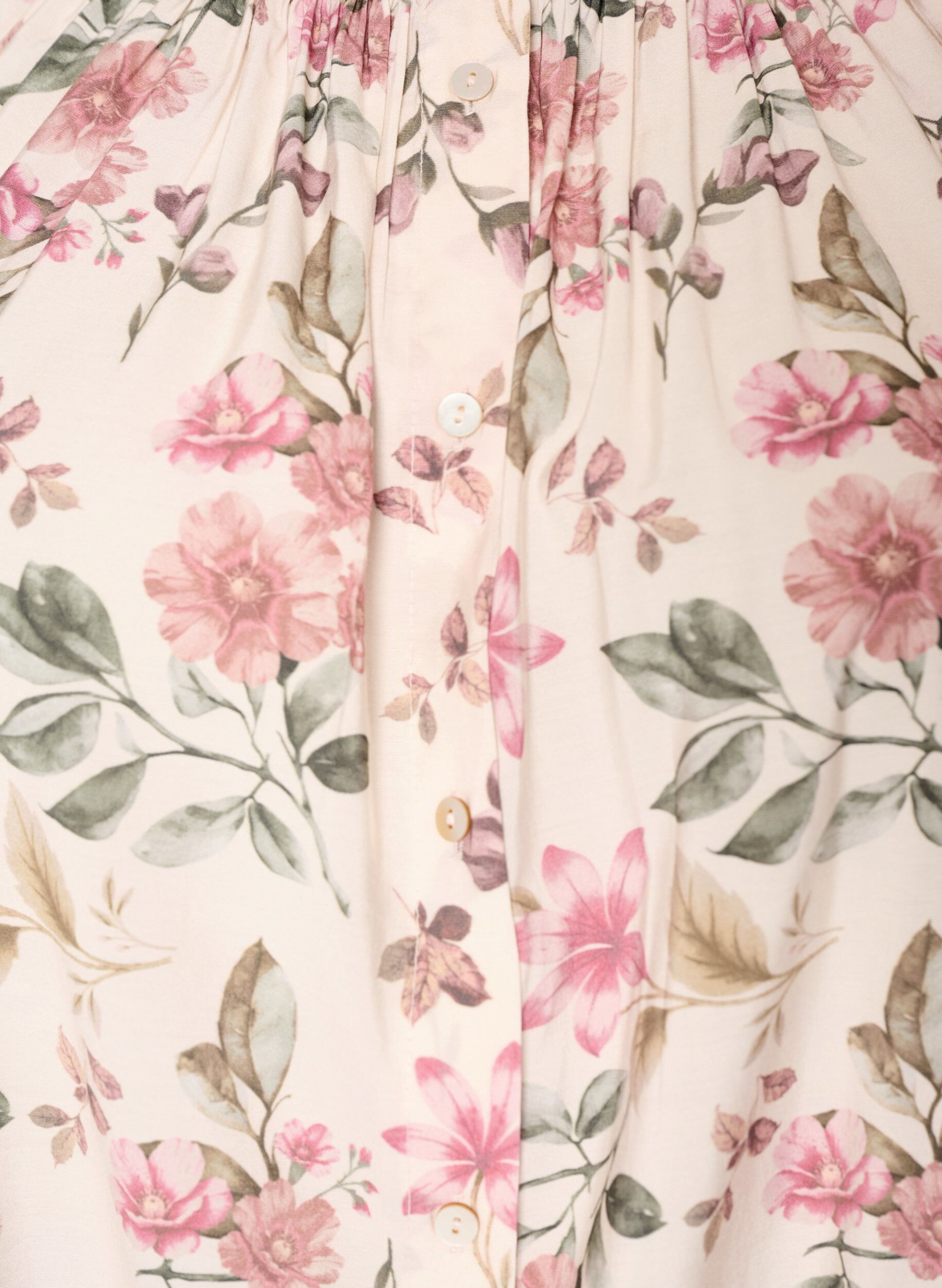 ZizziA-lijn tuniek in viscose met 3/4 mouwen, Vanille, Packshot image number 2